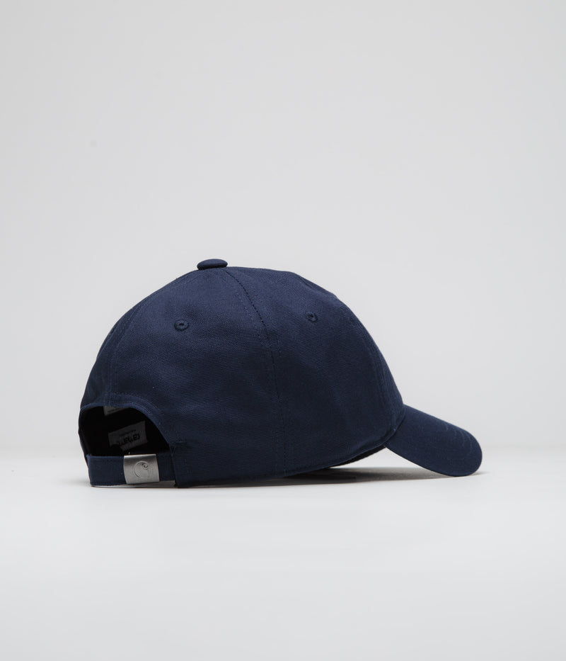 Carhartt Canvas Script Cap in Air Force Blue and Malbec