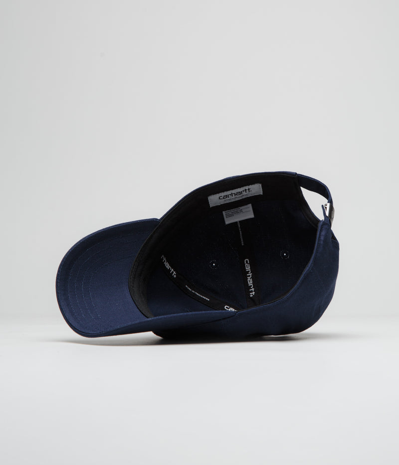 Carhartt Canvas Script Cap in Air Force Blue and Malbec