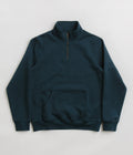 Carhartt Chase Zip Neck Sweatshirt in Duck Blue and Gold