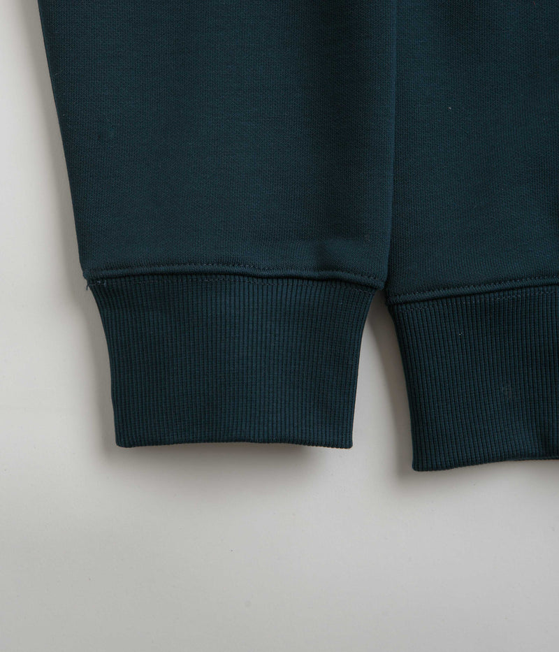 Carhartt Chase Zip Neck Sweatshirt in Duck Blue and Gold