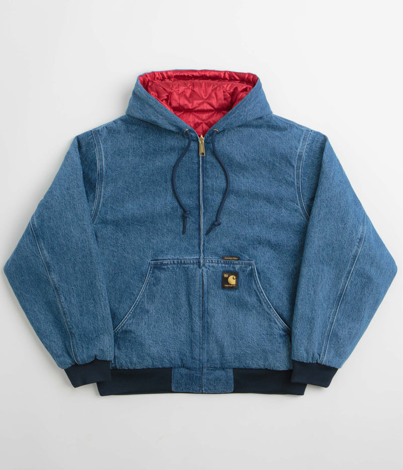 Carhartt Denim OG Active Jacket in Blue and USA Red