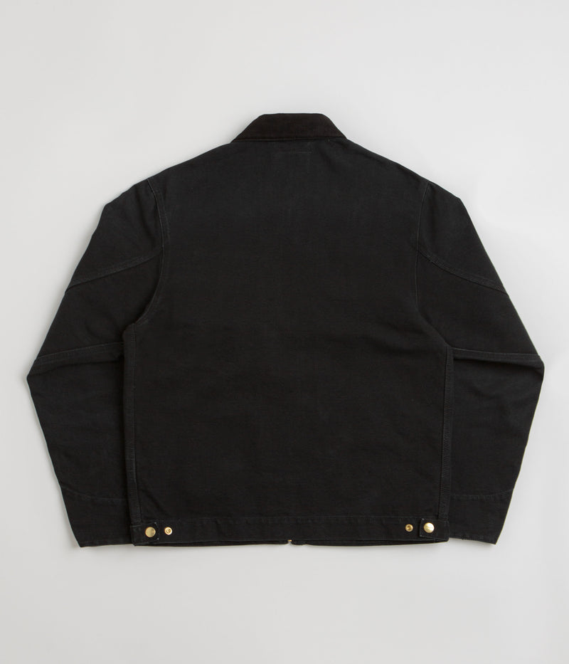 Carhartt Detroit Jacket in Black and Black Stone Canvas