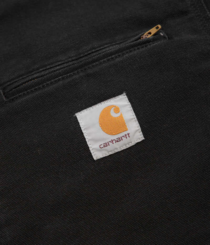 Carhartt Detroit Jacket in Black and Black Stone Canvas