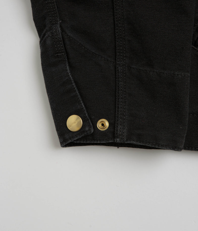 Carhartt Detroit Jacket in Black and Black Stone Canvas