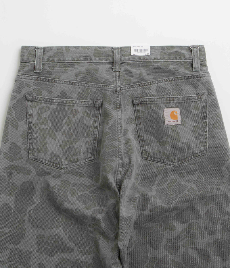 Carhartt Duck Landon Pants in Camo Duck and Black Heavy Bleached
