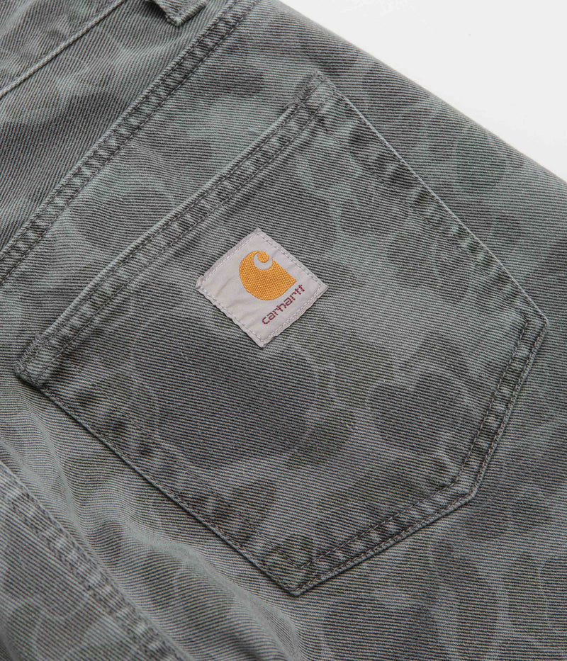 Carhartt Duck Landon Pants in Camo Duck and Black Heavy Bleached