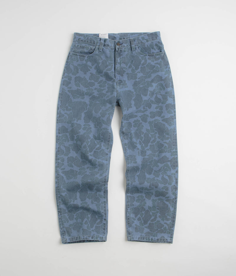 Carhartt Duck Landon Pants in Camo Duck and Blue Bleached