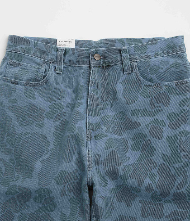 Carhartt Duck Landon Pants in Camo Duck and Blue Bleached