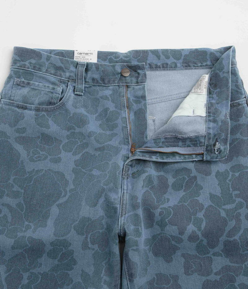 Carhartt Duck Landon Pants in Camo Duck and Blue Bleached