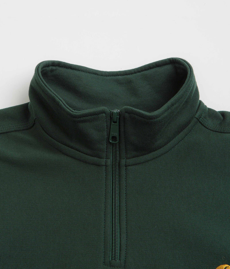 Carhartt Half Zip American Script Sweatshirt in Conifer