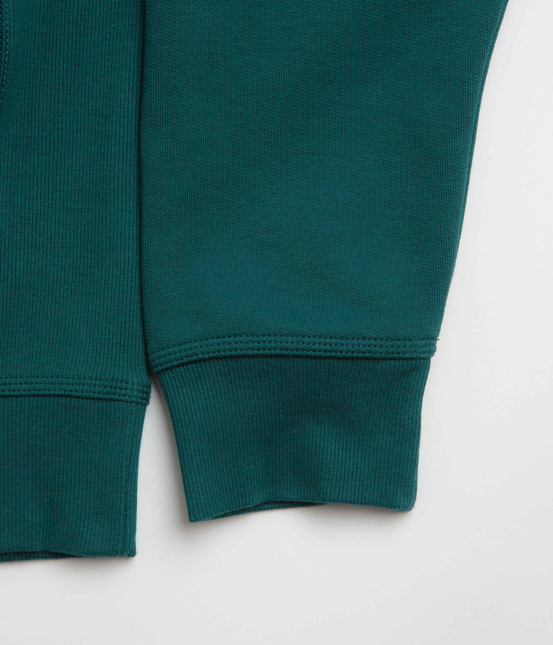 Carhartt Half Zip American Script Sweatshirt in Malachite