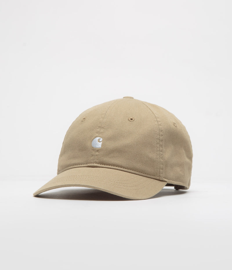 Carhartt Madison Logo Cap in Leather and White