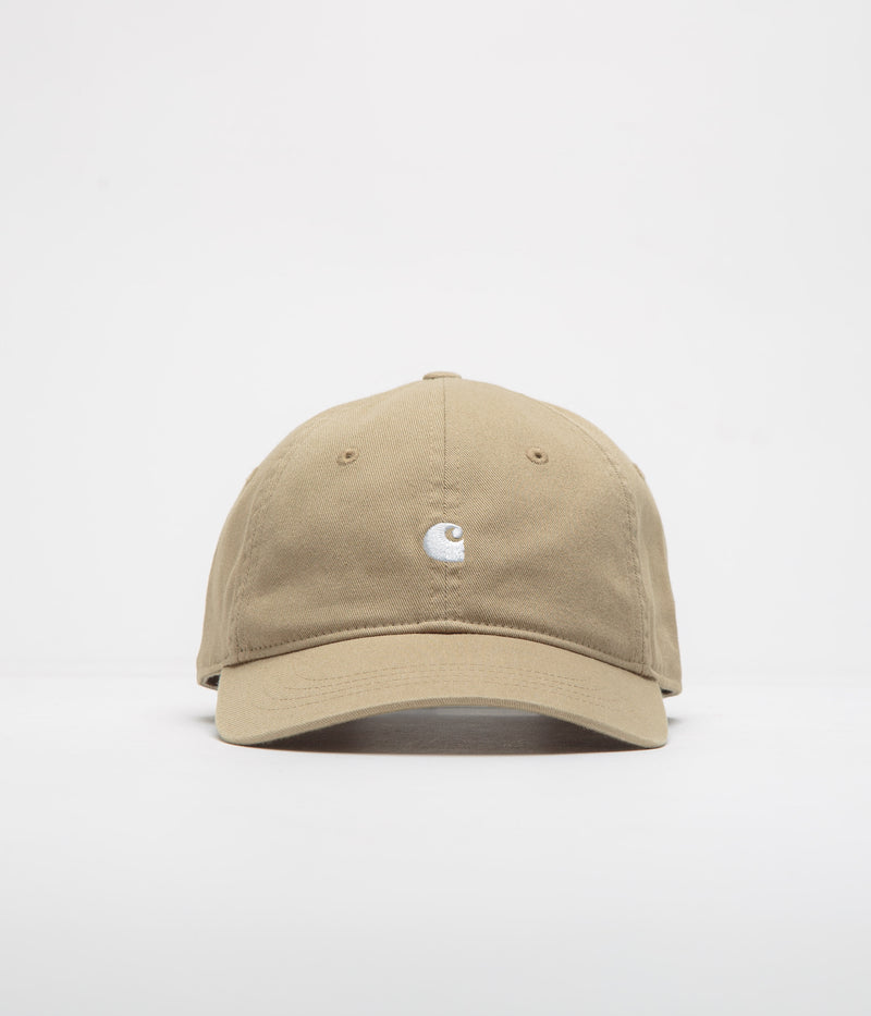 Carhartt Madison Logo Cap in Leather and White