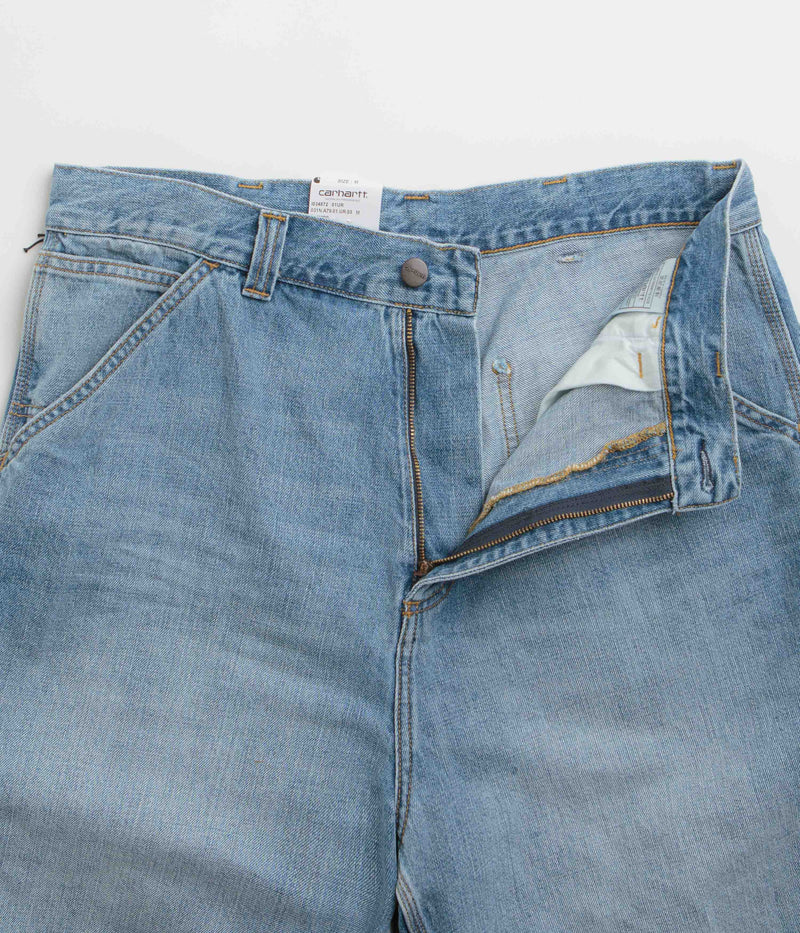 Carhartt OG Single Knee Shorts in Blue Burst Washed