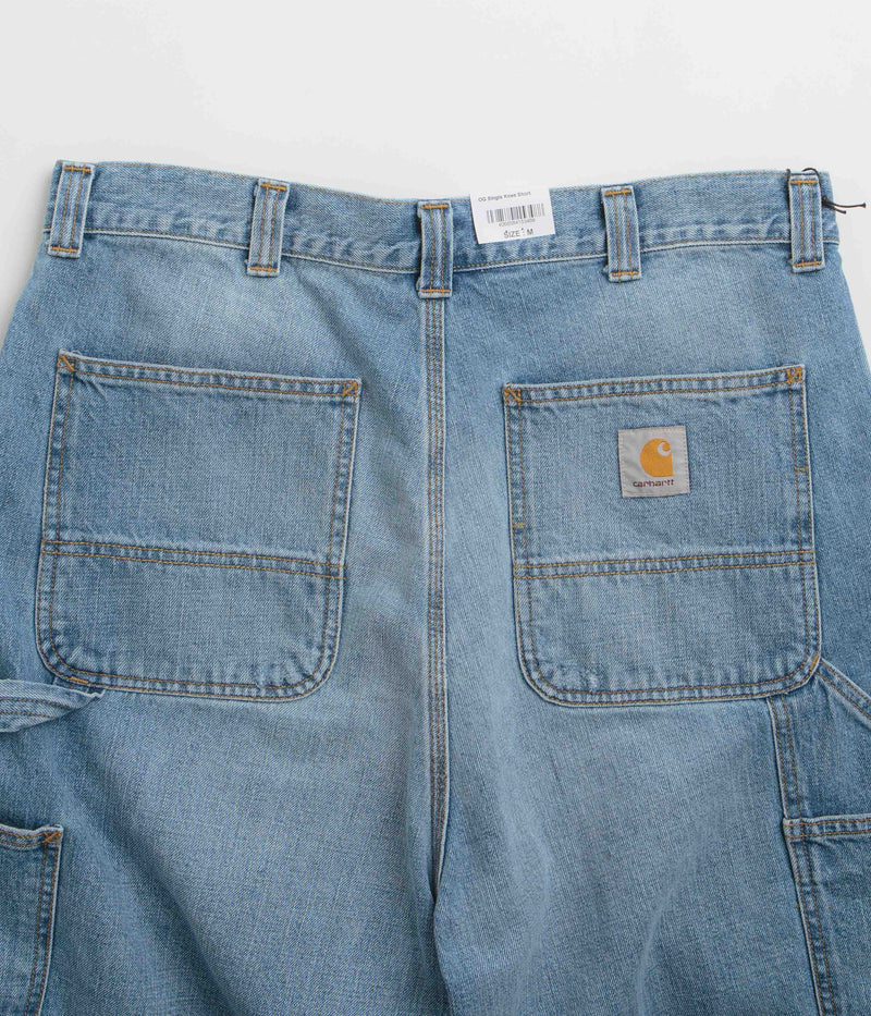 Carhartt OG Single Knee Shorts in Blue Burst Washed