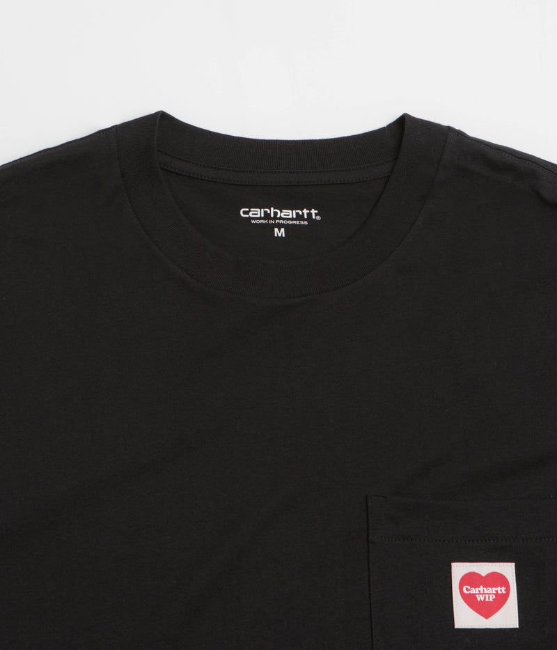 Carhartt Pocket Heart T-Shirt in Black and Red