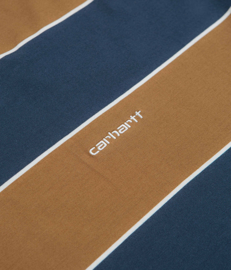Carhartt Quinby T-Shirt in Quinby Stripe and Blue