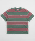 Carhartt Quinby T-Shirt in Quinby Stripe and Silver Pine