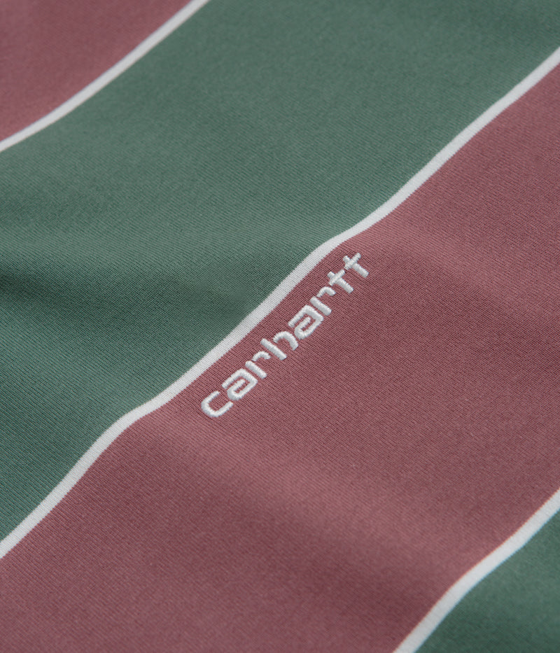 Carhartt Quinby T-Shirt in Quinby Stripe and Silver Pine
