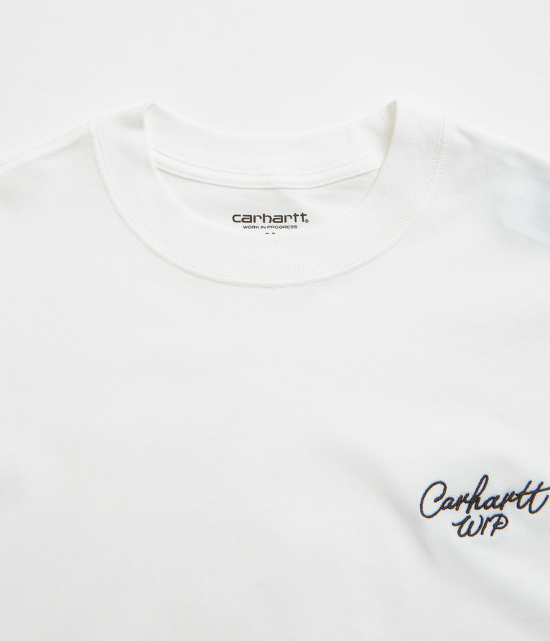 Carhartt Signature Script T-Shirt in White and Black