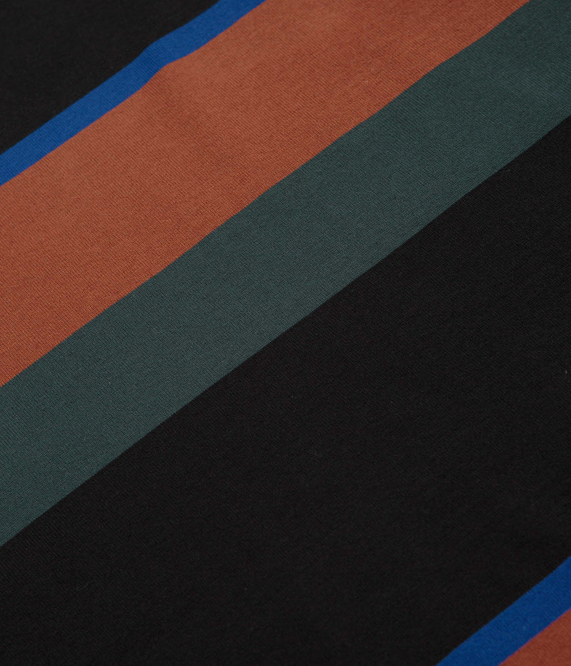 Carhartt Sundling Long Sleeve T-Shirt in Sundling Stripe and Deep Hamilton Brown