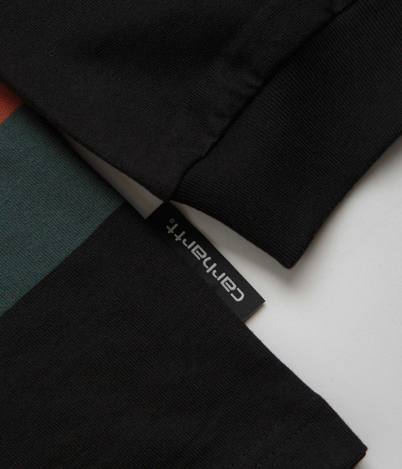 Carhartt Sundling Long Sleeve T-Shirt in Sundling Stripe and Deep Hamilton Brown