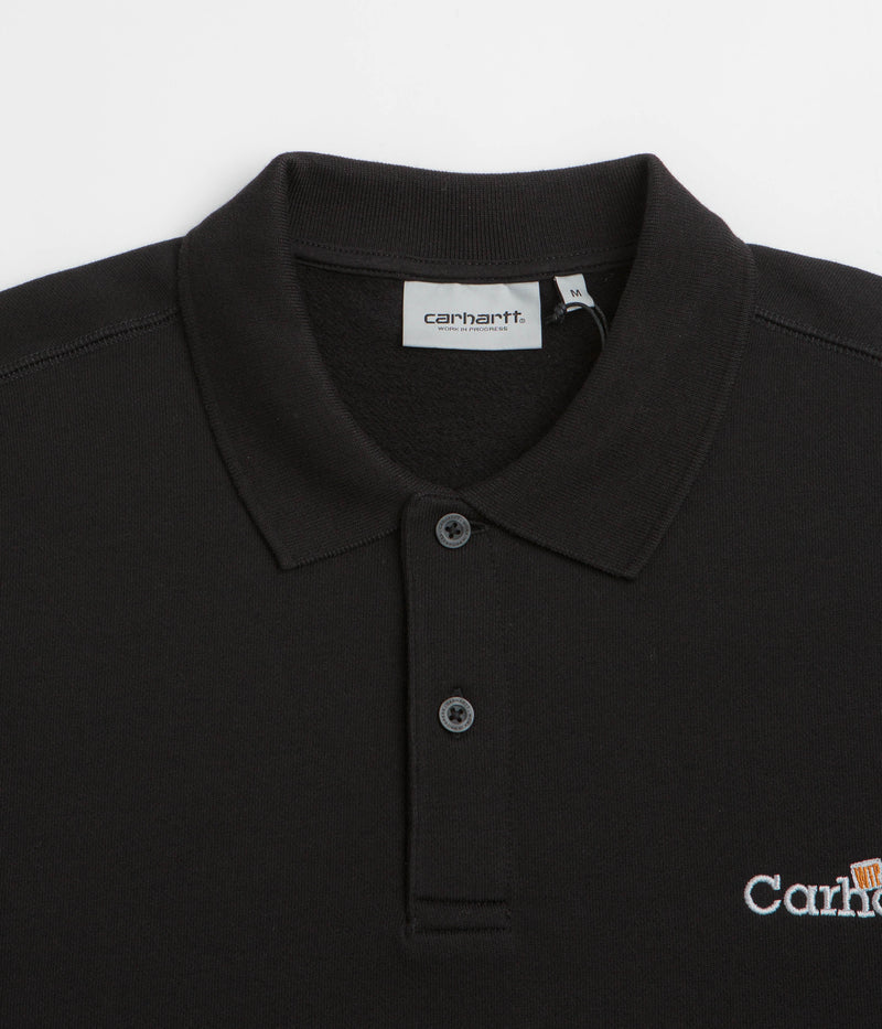 Carhartt WIP Label Polo Sweatshirt in Black