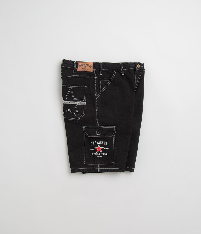 Cash Only Athletics Denim Shorts in Washed Black