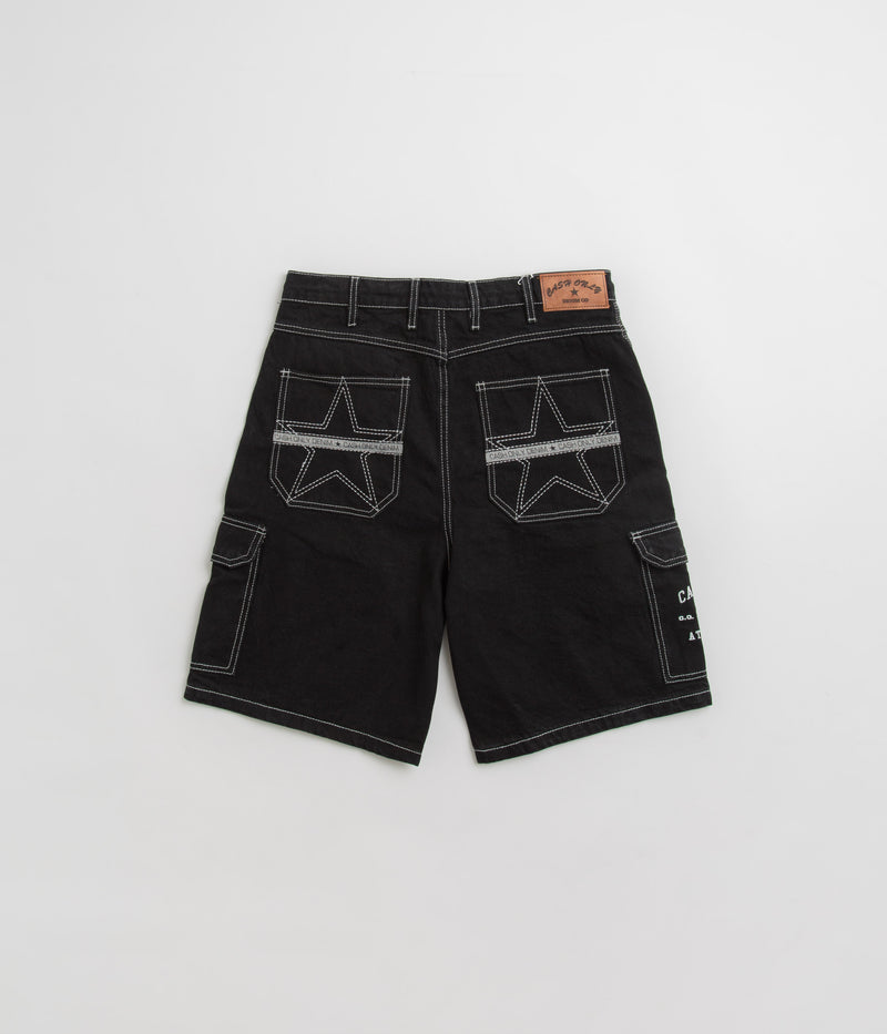 Cash Only Athletics Denim Shorts in Washed Black
