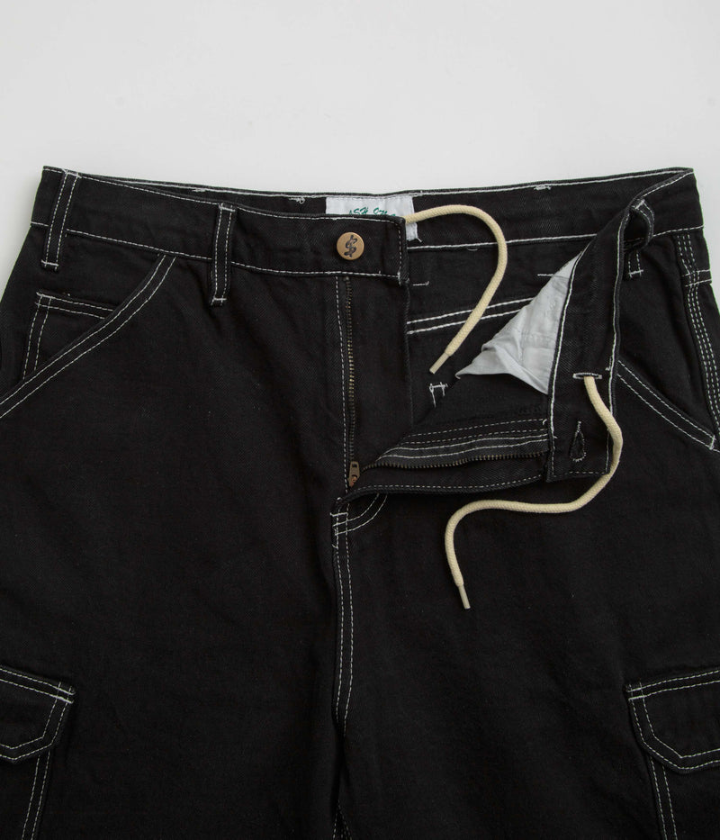 Cash Only Athletics Denim Shorts in Washed Black