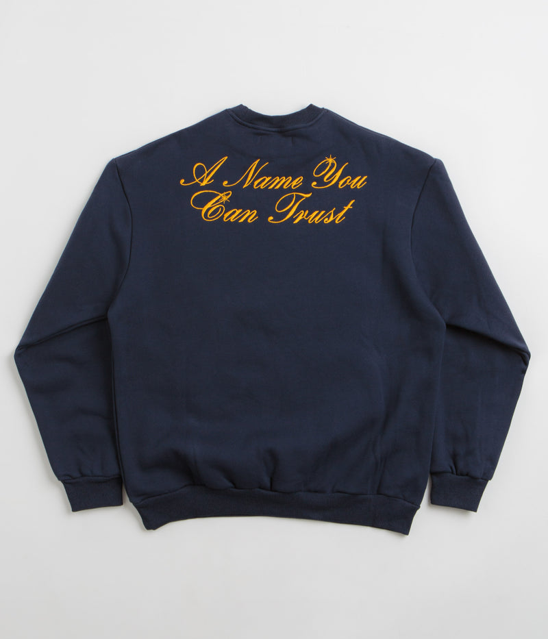 Cash Only Bank Crewneck Sweatshirt in Deep Navy