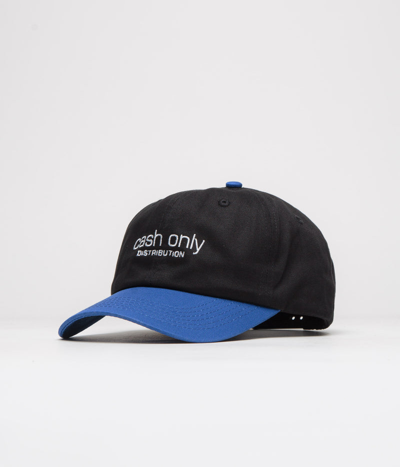 Cash Only Corp Logo Cap in Black and Royal Blue