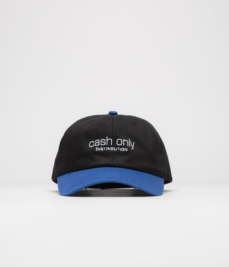 Cash Only Corp Logo Cap in Black and Royal Blue