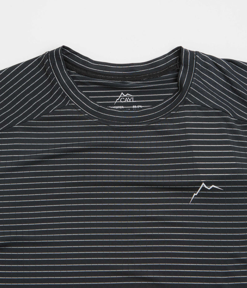 Cayl Stripe Logo T-Shirt in Black