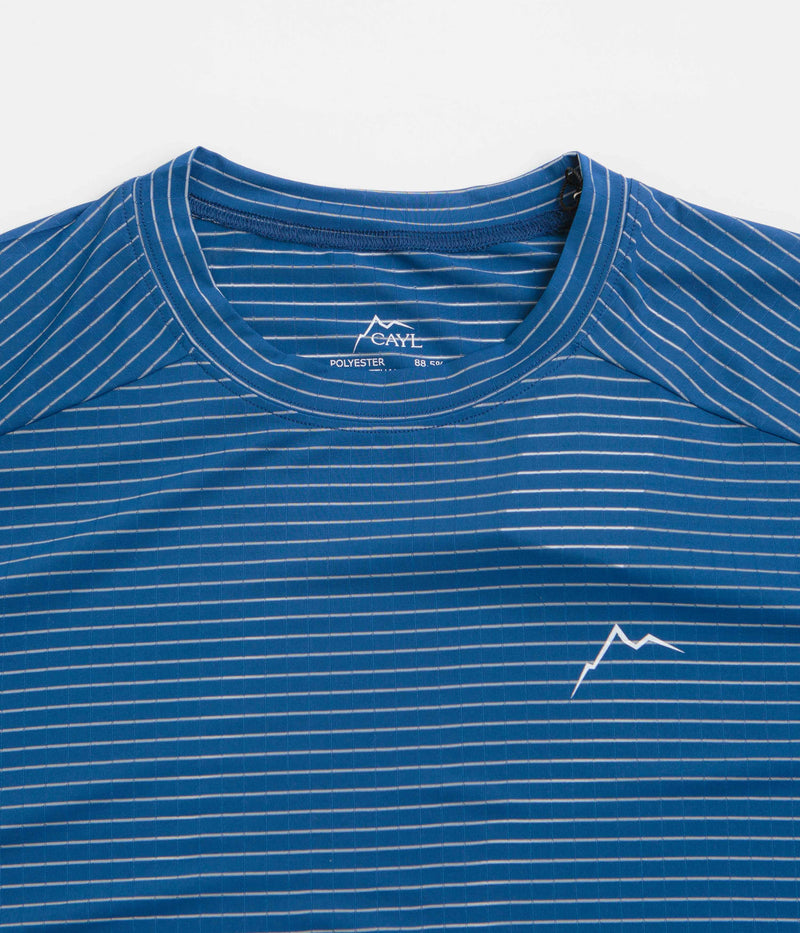 Cayl Stripe Logo T-Shirt in Blue