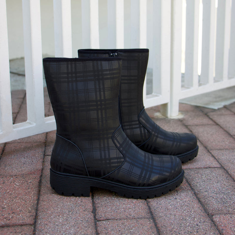 Chalet Plaid To Meet You Boot | Alegria Shoes