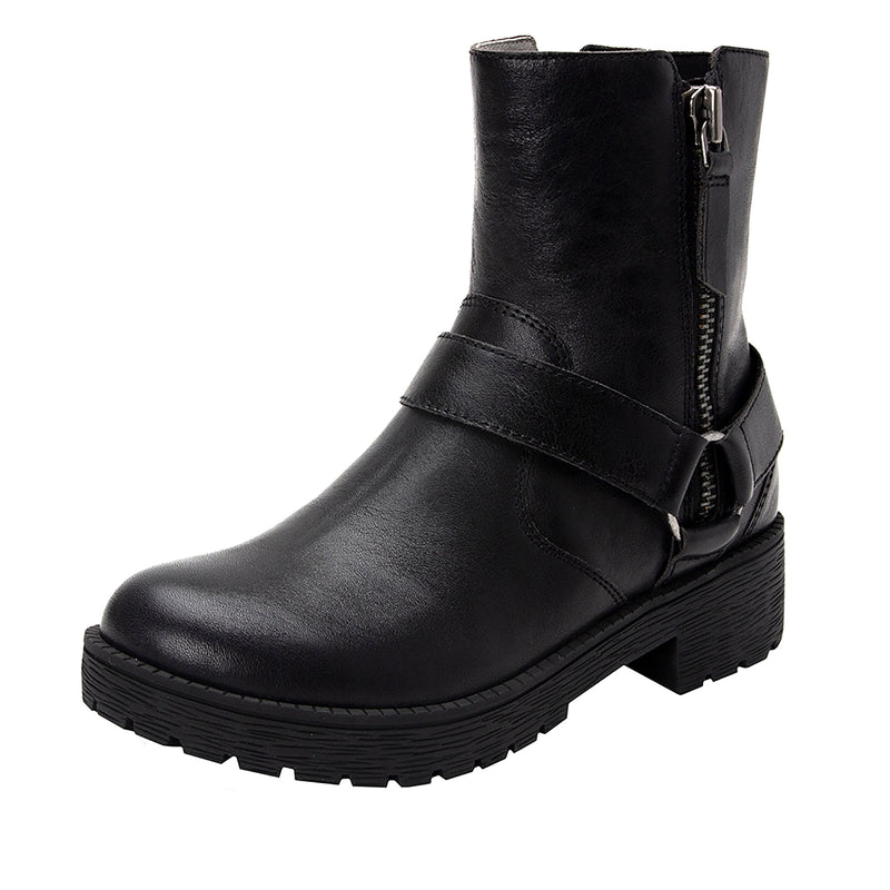Charlette Crazyhorse Black Boot | Alegria Shoes