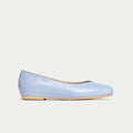 Charlotte - Ice Blue Leather Ballerinas