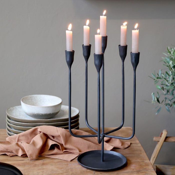 Château Noir 6-Arm Candlestick