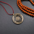 Chenrezig Om Melong Amulet 1.58" - Tibetan Buddhist amulet, front view