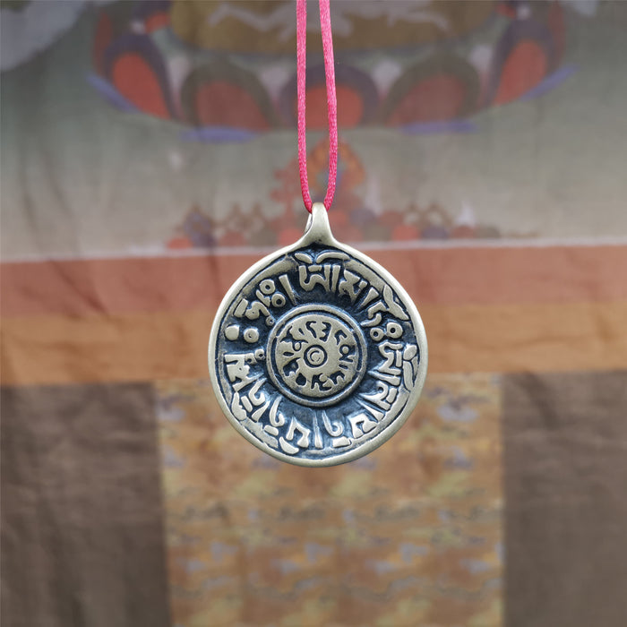 Chenrezig Om Melong Amulet 1.58" - Tibetan Buddhist amulet, view 4