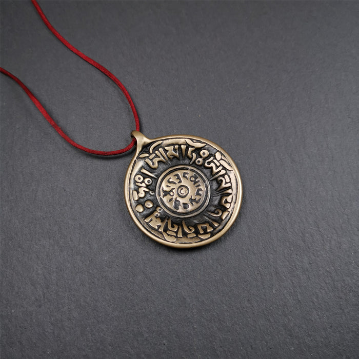 Chenrezig Om Melong Amulet 1.58" - Tibetan Buddhist amulet, view 8