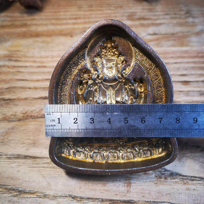 Chenrezig,Four Armed Padmapani Tsa Tsa Mold - Tibetan tsa tsa mold, view 8