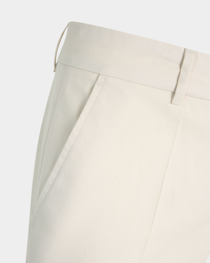 Chino Trousers in Ivory Cotton