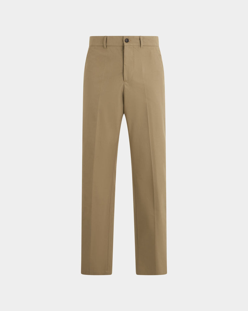 Chino Trousers in Light Beige Cotton