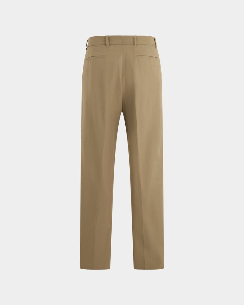 Chino Trousers in Light Beige Cotton