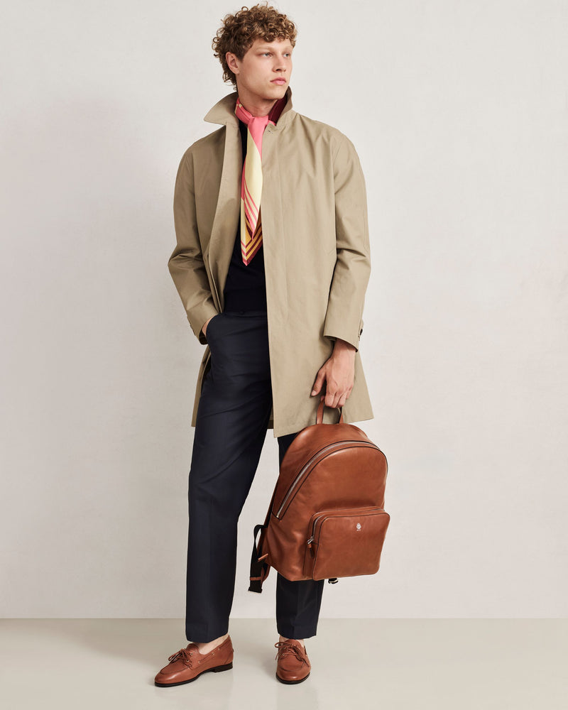 Chino Trousers in Navy Blue Cotton