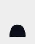 Christmas Beanie in Navy Blue Wool With a Bally Logo And Squirrel
