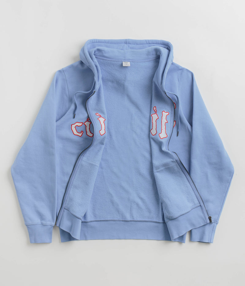 Civilist Exotique Zip Hoodie in Medium Blue