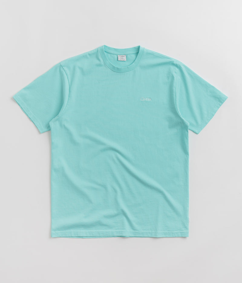 Civilist Mini Logo T-Shirt in Aqua